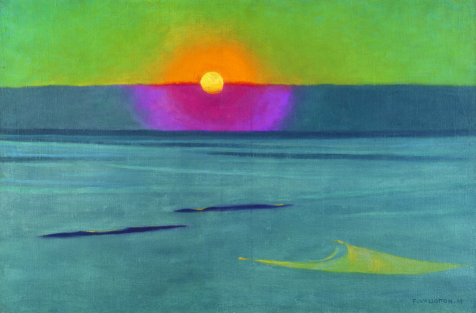 Bild: Félix Vallotton «Soleil couchant dans la brume», 1911, Öl auf Leinwand, 54 × 81 cm