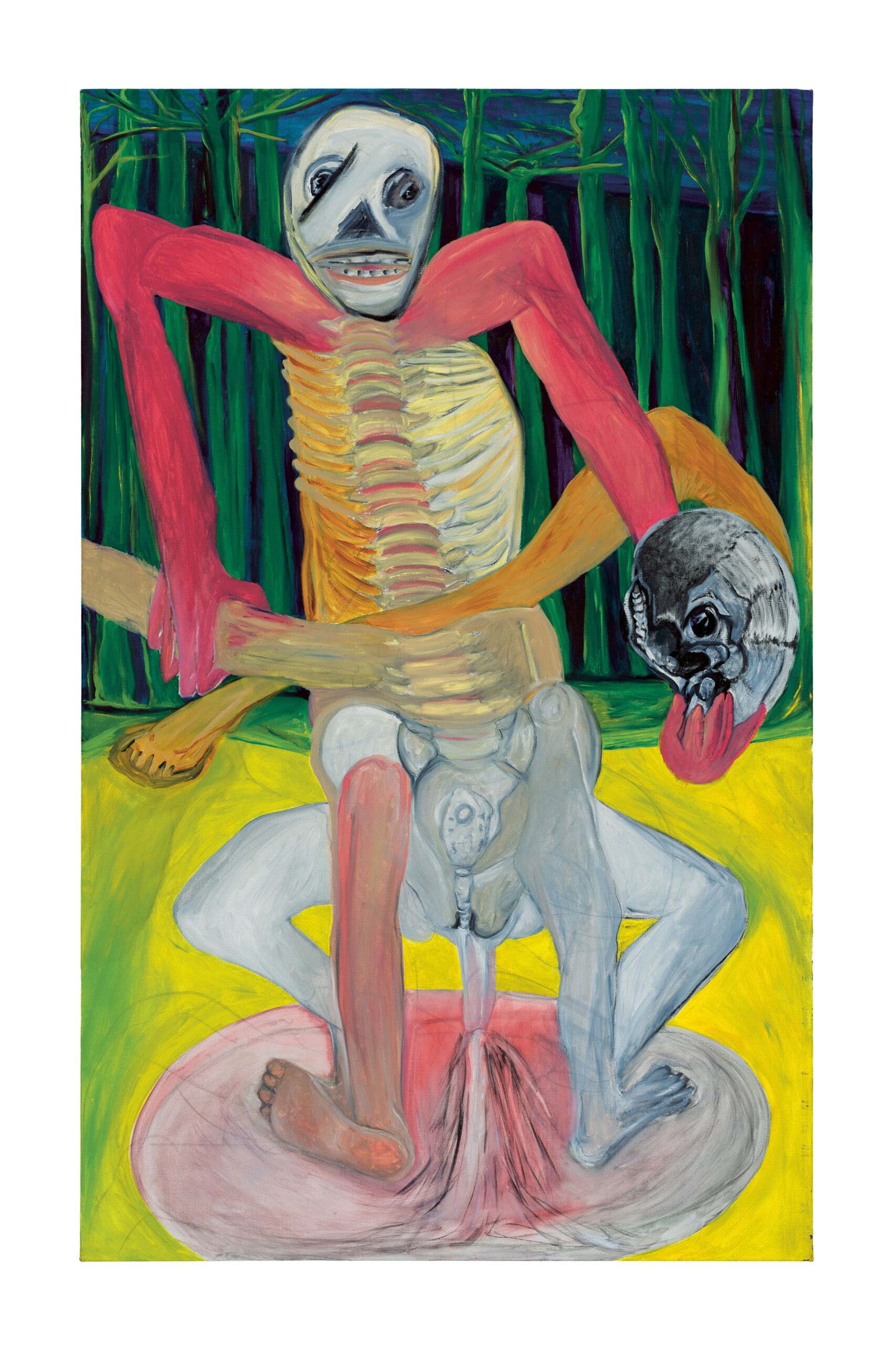 Bild: Jacqueline de Jong, «Peeing Hamlet», 2012, Öl auf Leinwand, 160 × 100 cm, Jacqueline de Jong Foundation, Amsterdam.